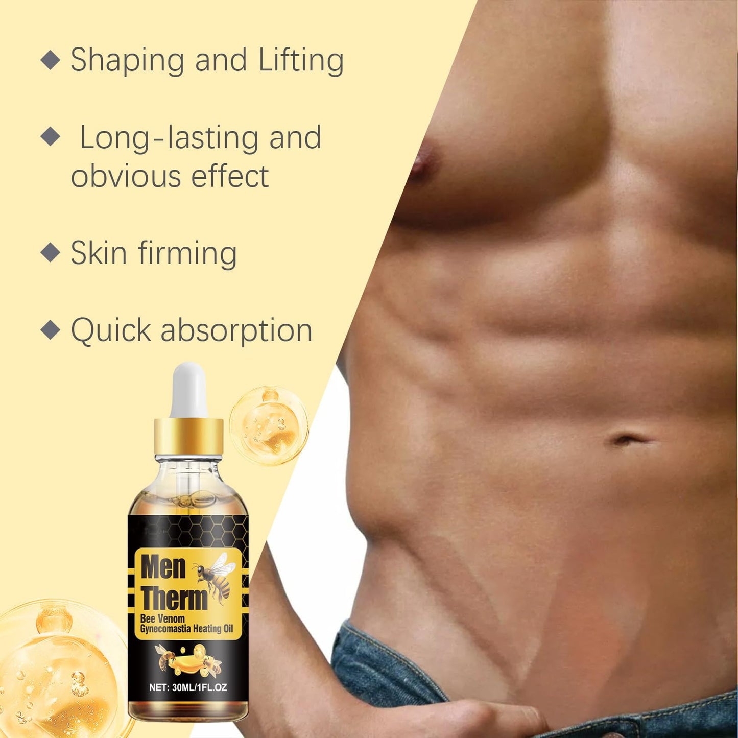 Chest Fat Reducer Oil - Gynecomastia Heating Oil