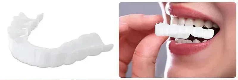 2 Pairs Snap on Smile Teeth Covers-Natural Look-Instant Smile(confident smile)